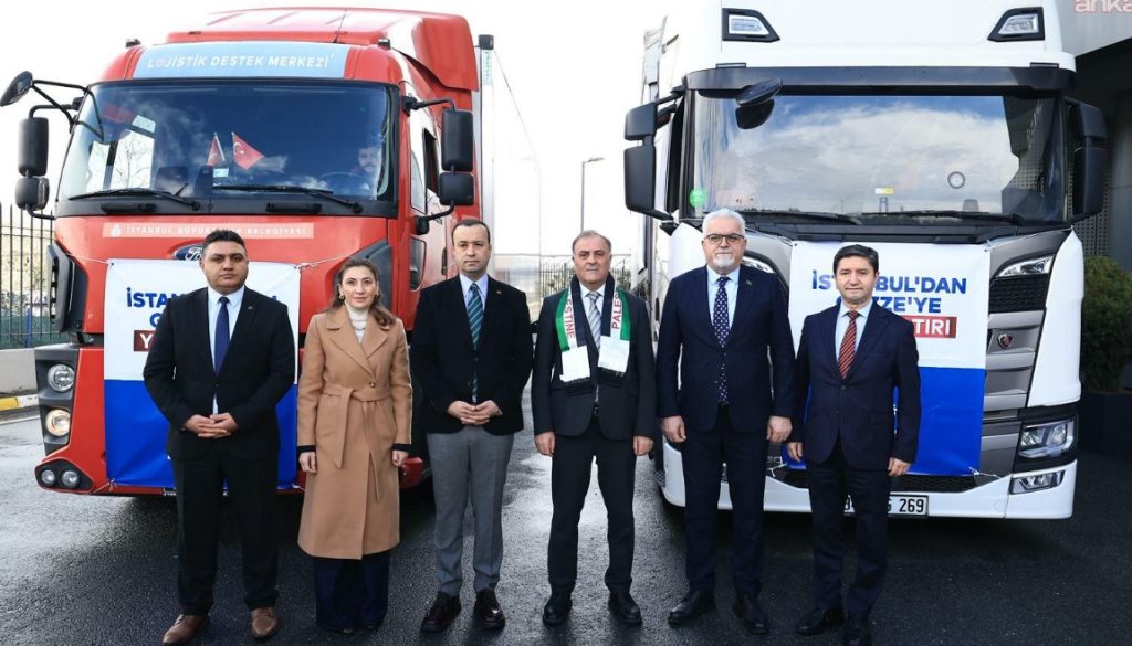İBB’nin ikinci yardım TIR’ı da Gazze’ye doğru yola çıktı